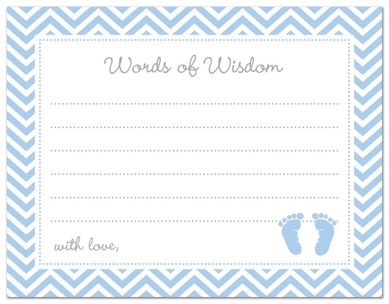 MyExpression.com 48 Cnt Blue Baby Feet Footprint Advice Cards - Image 3